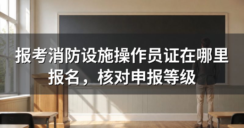 报考消防设施操作员证在哪里报名，核对申报等级