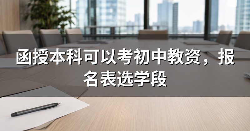 函授本科可以考初中教资，报名表选学段