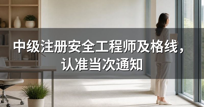 中级注册安全工程师及格线,认准当次通知