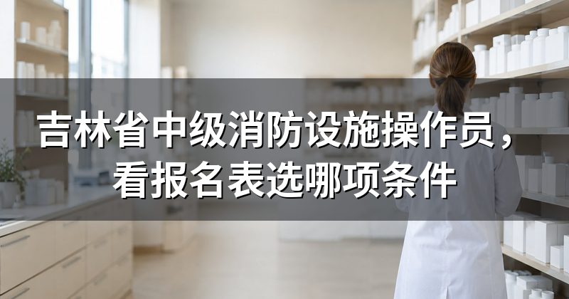 吉林省中级消防设施操作员,看报名表选哪项条件