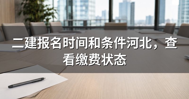 二建报名时间和条件河北,查看缴费状态