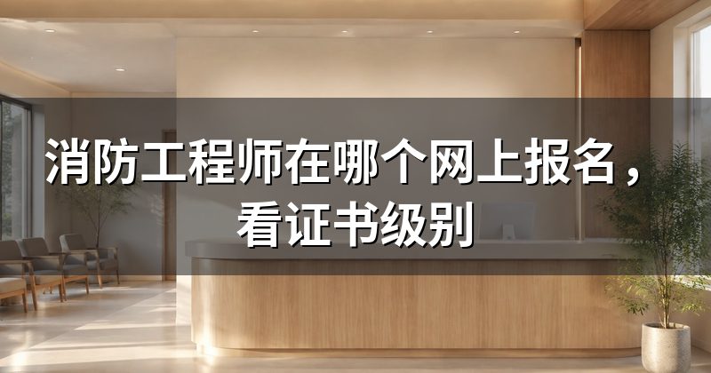 消防工程师在哪个网上报名,看证书级别