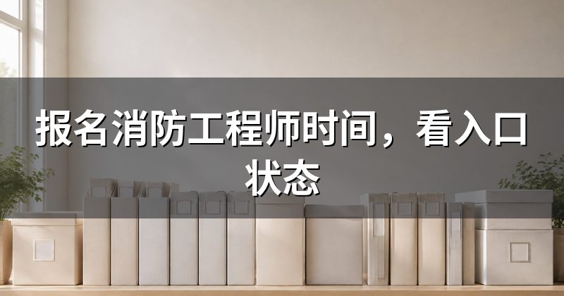 报名消防工程师时间，看入口状态