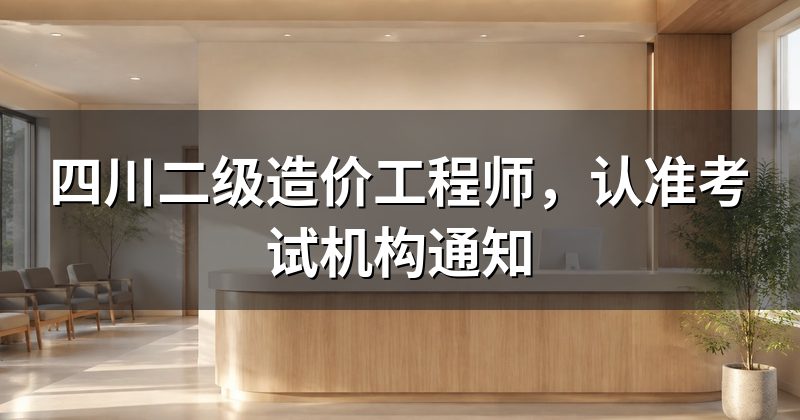 四川二级造价工程师,认准考试机构通知