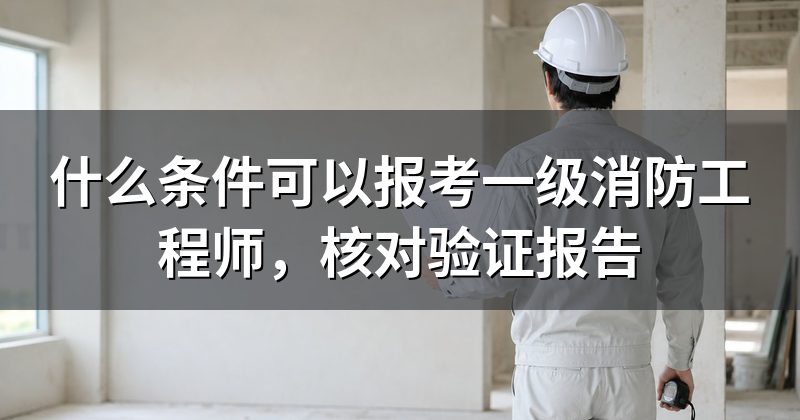 什么条件可以报考一级消防工程师,核对验证报告