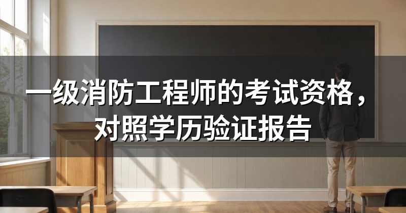 一级消防工程师的考试资格，对照学历验证报告