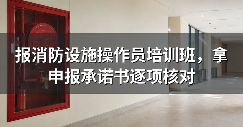 报消防设施操作员培训班,拿申报承诺书逐项核对