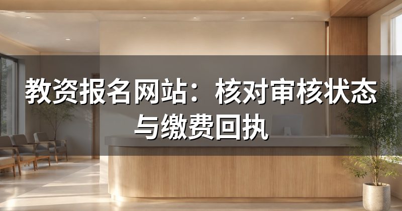 教资报名网站：核对审核状态与缴费回执