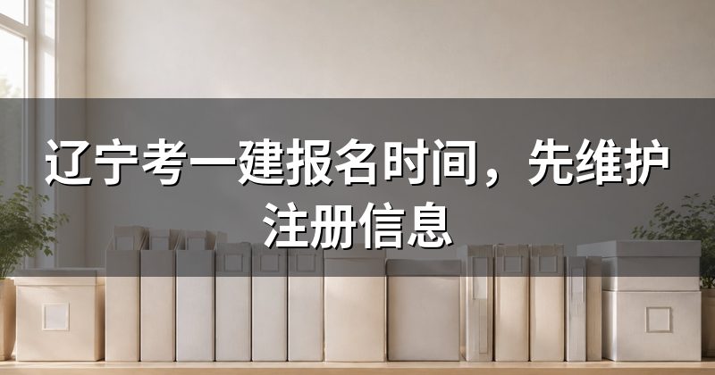 辽宁考一建报名时间，先维护注册信息