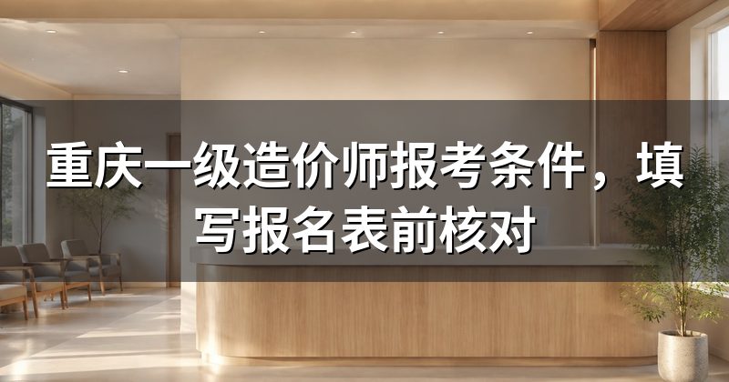 重庆一级造价师报考条件,填写报名表前核对