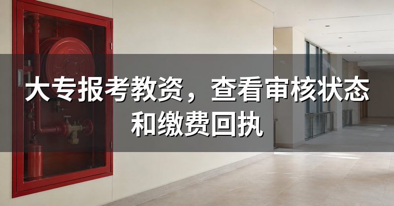 大专报考教资，查看审核状态和缴费回执