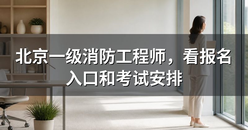 北京一级消防工程师,看报名入口和考试安排