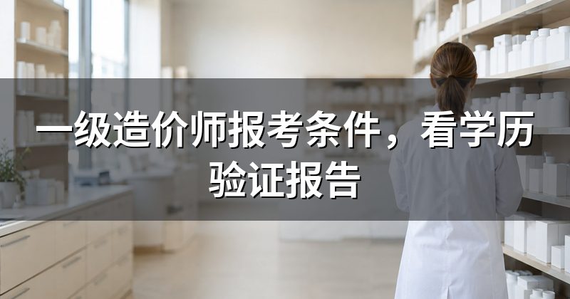 一级造价师报考条件,看学历验证报告