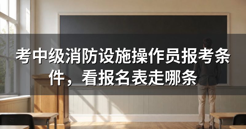 考中级消防设施操作员报考条件，看报名表走哪条