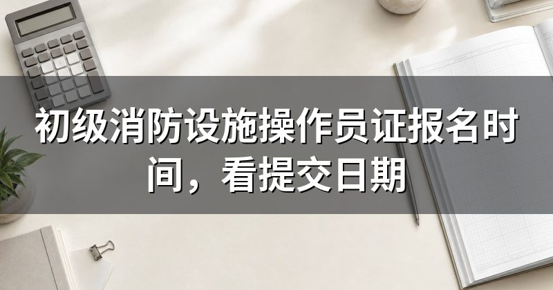 初级消防设施操作员证报名时间，看提交日期