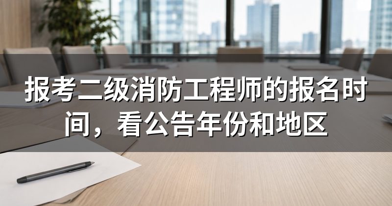报考二级消防工程师的报名时间,看公告年份和地区