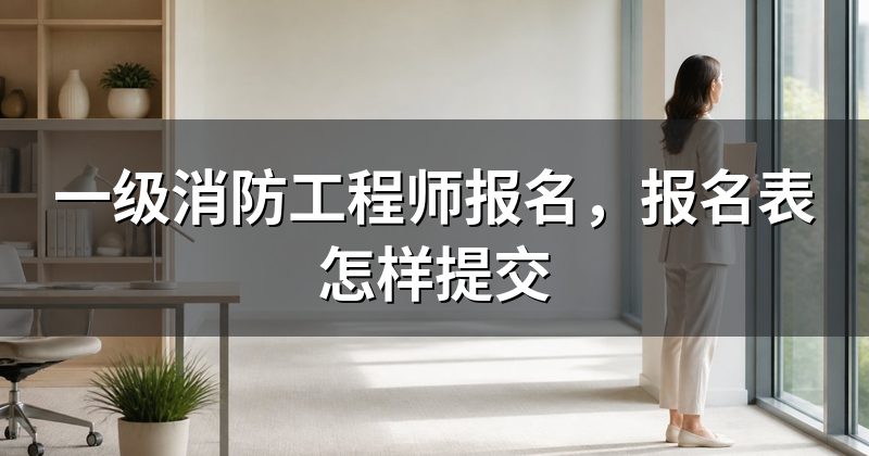 一级消防工程师报名,报名表怎样提交