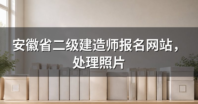 安徽省二级建造师报名网站,处理照片
