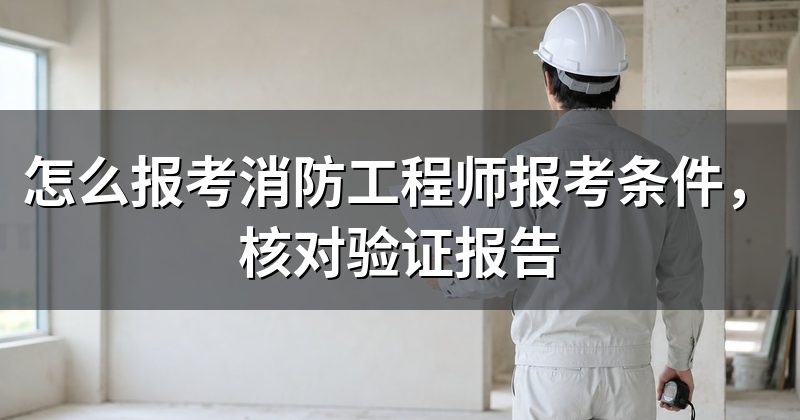 怎么报考消防工程师报考条件，核对验证报告