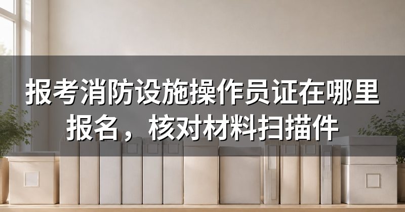 报考消防设施操作员证在哪里报名，核对材料扫描件
