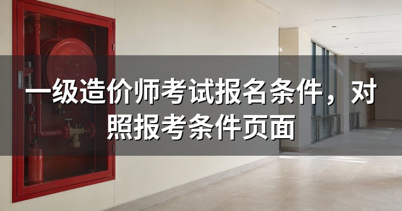 一级造价师考试报名条件,对照报考条件页面