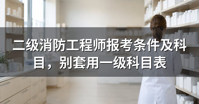二级消防工程师报考条件及科目,别套用一级科目表