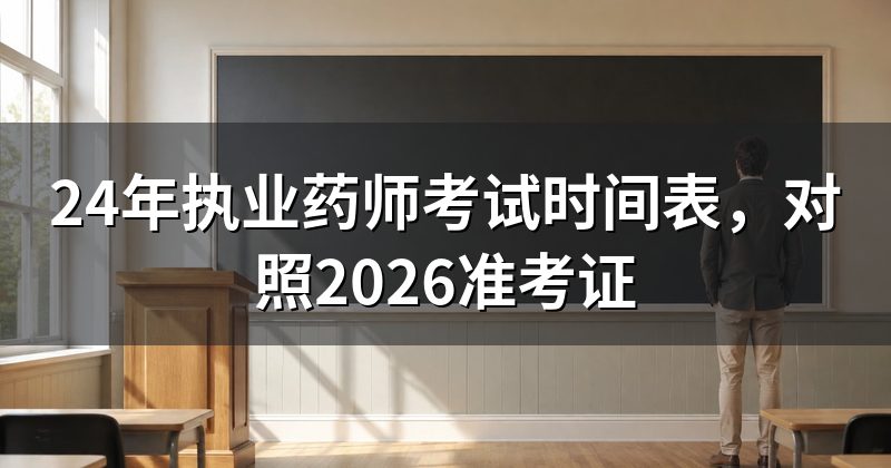 24年执业药师考试时间表,对照2026准考证