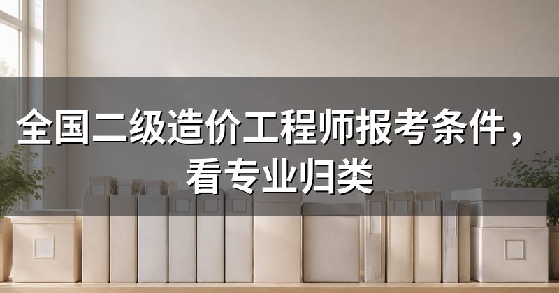 全国二级造价工程师报考条件,看专业归类