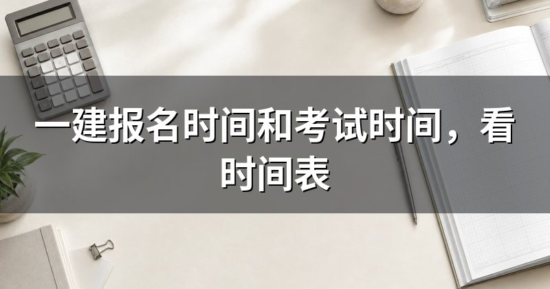 一建报名时间和考试时间，看时间表
