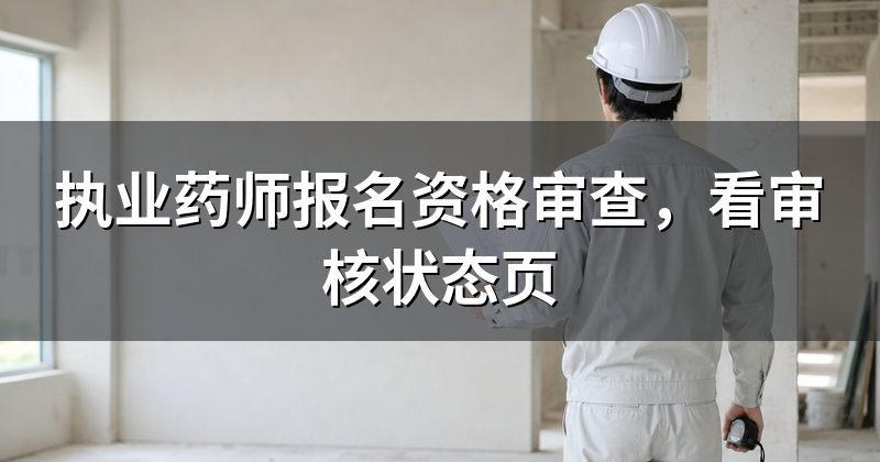 执业药师报名资格审查,看审核状态页