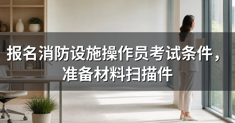 报名消防设施操作员考试条件，准备材料扫描件