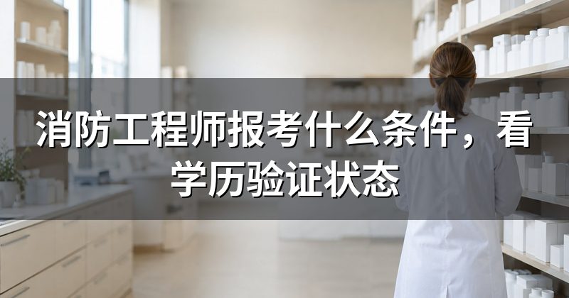 消防工程师报考什么条件,看学历验证状态