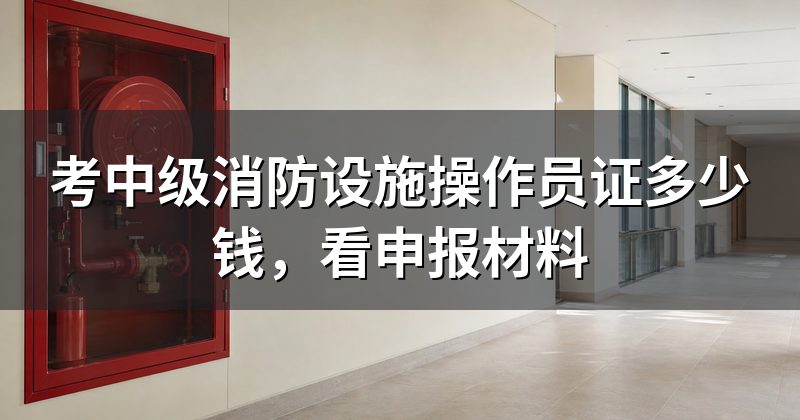 考中级消防设施操作员证多少钱,看申报材料