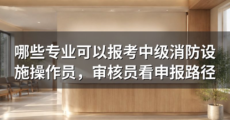 哪些专业可以报考中级消防设施操作员,审核员看申报路径