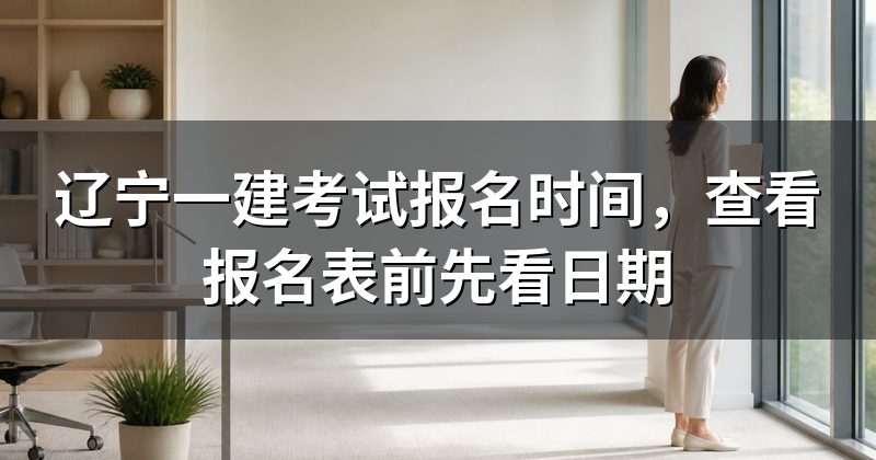 辽宁一建考试报名时间，查看报名表前先看日期