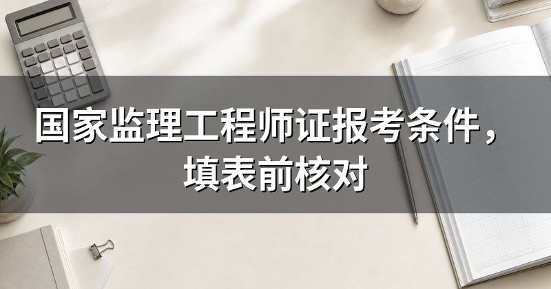 国家监理工程师证报考条件,填表前核对