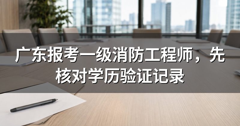 广东报考一级消防工程师，先核对学历验证记录