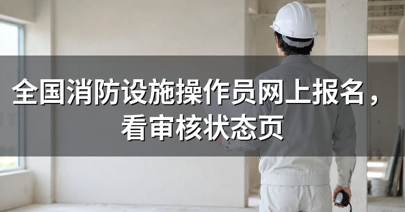 全国消防设施操作员网上报名，看审核状态页