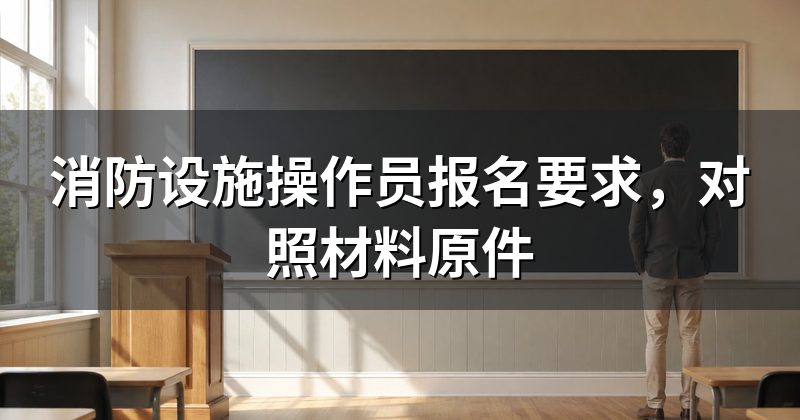 消防设施操作员报名要求,对照材料原件