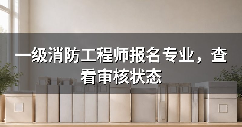 一级消防工程师报名专业，查看审核状态