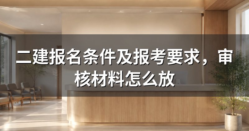 二建报名条件及报考要求，审核材料怎么放
