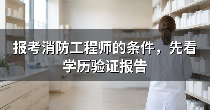 报考消防工程师的条件，先看学历验证报告