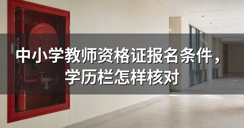 中小学教师资格证报名条件，学历栏怎样核对