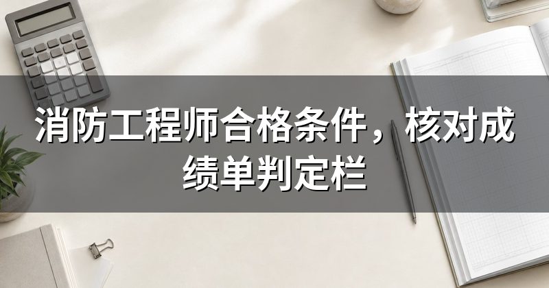 消防工程师合格条件，核对成绩单判定栏