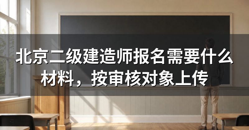 北京二级建造师报名需要什么材料,按审核对象上传