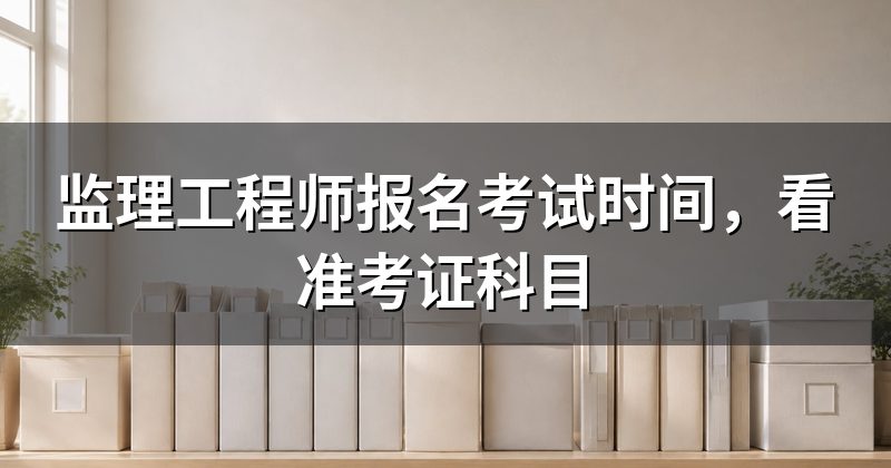 监理工程师报名考试时间,看准考证科目