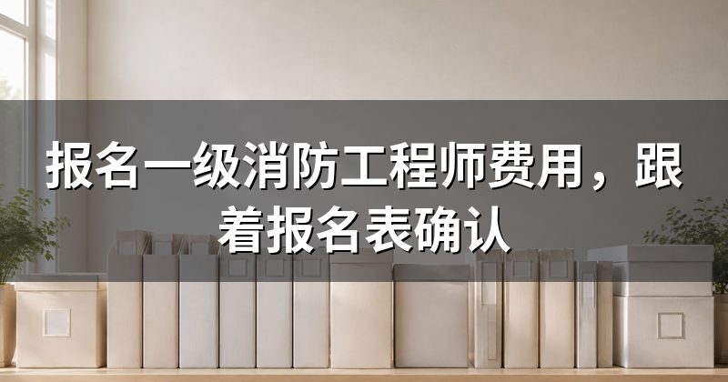 报名一级消防工程师费用，跟着报名表确认
