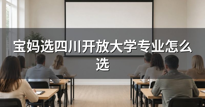 宝妈选四川开放大学专业怎么选