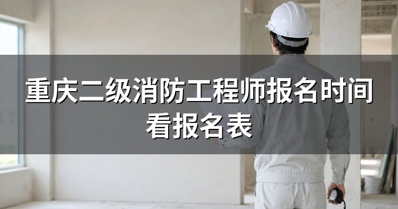 重庆二级消防工程师报名时间看报名表