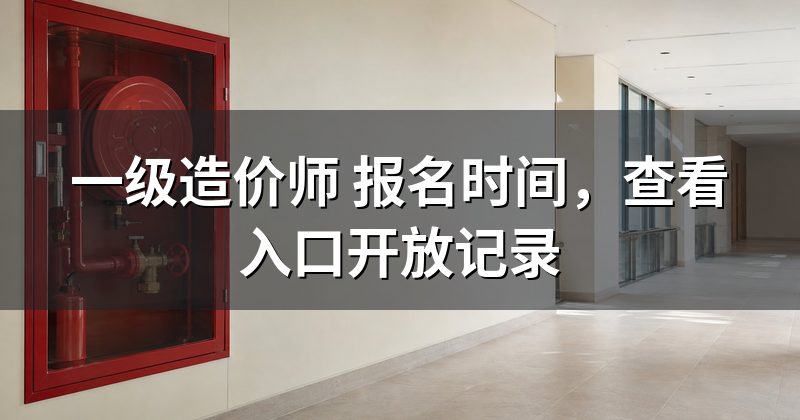 一级造价师 报名时间,查看入口开放记录